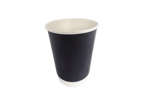 12oz Black Double Wall Coffee Cups (500pcs)