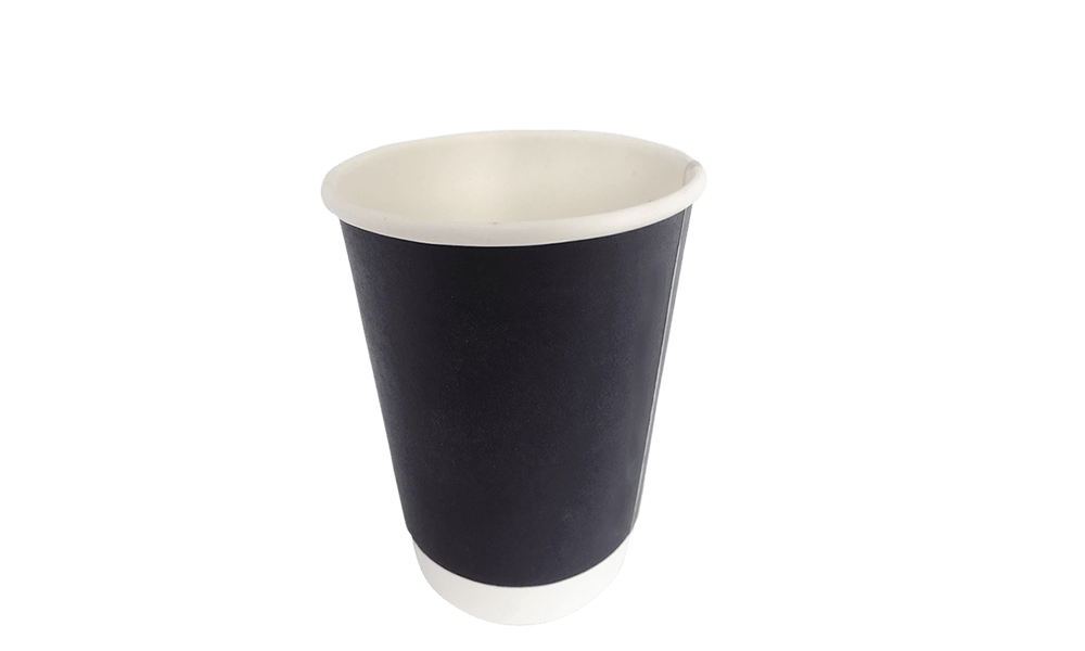 12oz Black Double Wall Coffee Cups (500pcs)